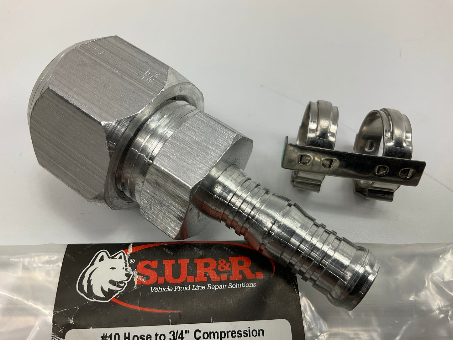 SUR-R AC11034 #10 Hose To 3/4'' Compression Union For A/C Compressor Line