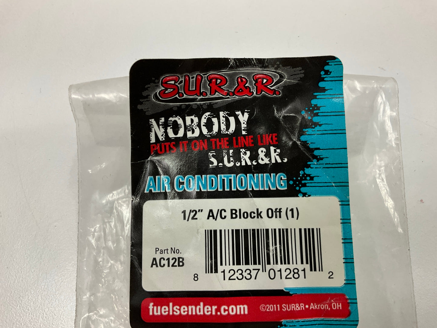 SUR-R AC12MCB 12mm A/C Compression Block Off Plug Kit