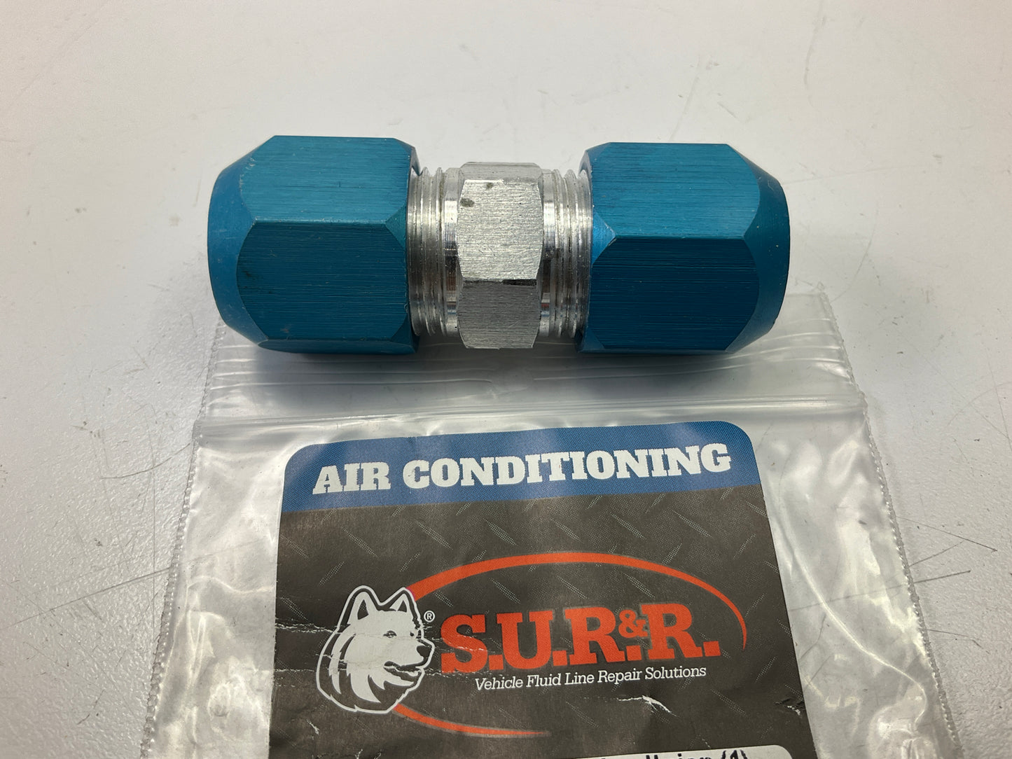 SUR-R AC12M 12mm Straight A/C Compression Union Fitting - Quick A/C Line Repair