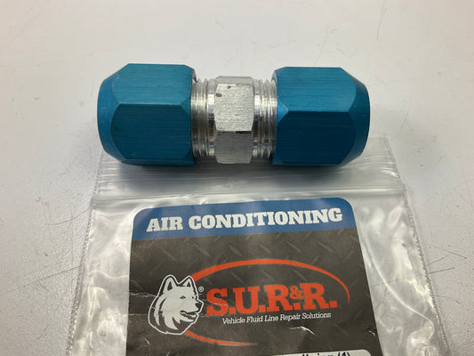 SUR-R AC12M 12mm Straight A/C Compression Union Fitting - Quick A/C Line Repair
