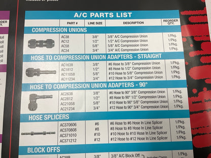 S.U.R.&R. AC1387 Deluxe A/C Line Repair Kit