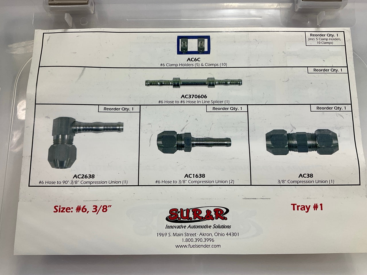 S.U.R.&R. AC1387 Deluxe A/C Line Repair Kit