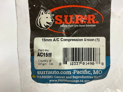 SUR-R AC15M Air Conditioning 15mm Compression Union Fitting