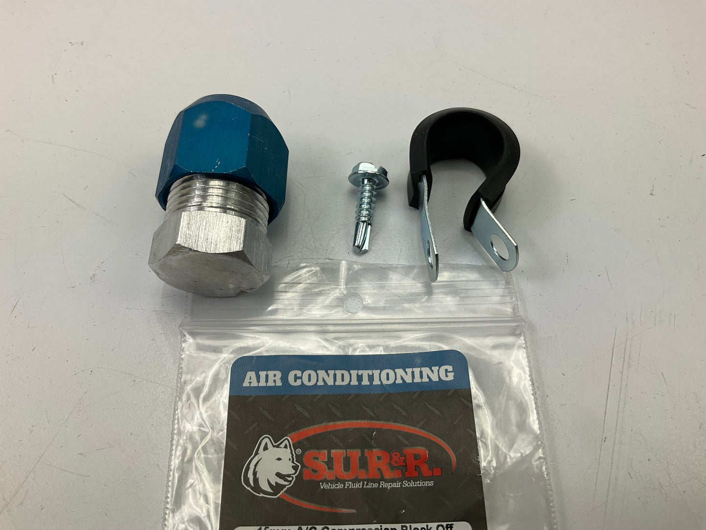 Sur-r AC15MCB Straight 15mm A/C Compression Metric Block Off Fitting Kit