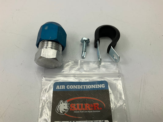 Sur-r AC15MCB Straight 15mm A/C Compression Metric Block Off Fitting Kit