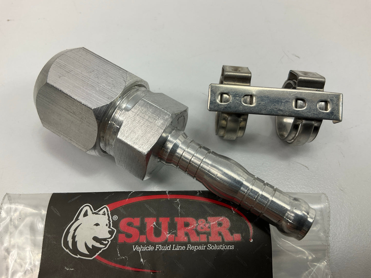 SUR-R AC1612 #6 Hose To 1/2'' Compression Union A/C Compressor Line Fitting