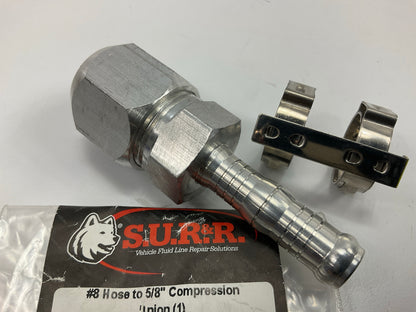 SUR-R AC1858 Air Conditioning No. 8 Hose To 5/8'' Compression Union Fitting