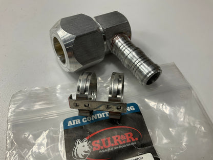 Sur-r AC21234  #12 A/C Hose 90 Degree  3/4'' Compression Union Fitting Adapter