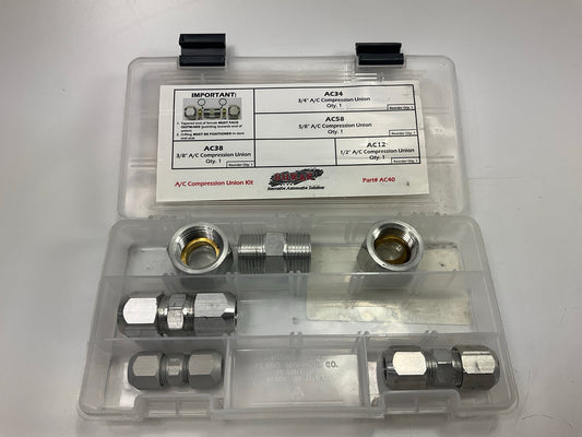 SUR-R AC40 A/C Line Repair Kit Compression Union 3/8'' , 1/2'' , 5/8'' , & 3/4'' Kit