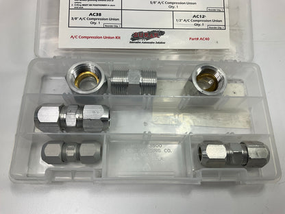 SUR-R AC40 A/C Line Repair Kit Compression Union 3/8'' , 1/2'' , 5/8'' , & 3/4'' Kit