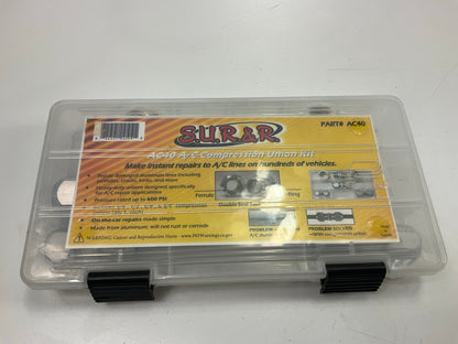 SUR-R AC40 A/C Line Repair Kit Compression Union 3/8'' , 1/2'' , 5/8'' , & 3/4'' Kit