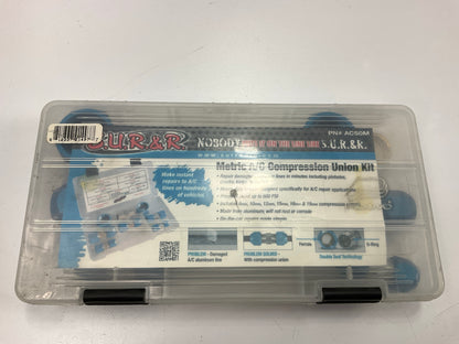 SUR & R AC90M Metric A/C Compression Block Off Kit: 8mm 10mm 12mm 15mm 16mm 19mm