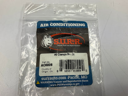 5 / Pack - SUR&R AC6806 Clamp For #6 A/C Hose