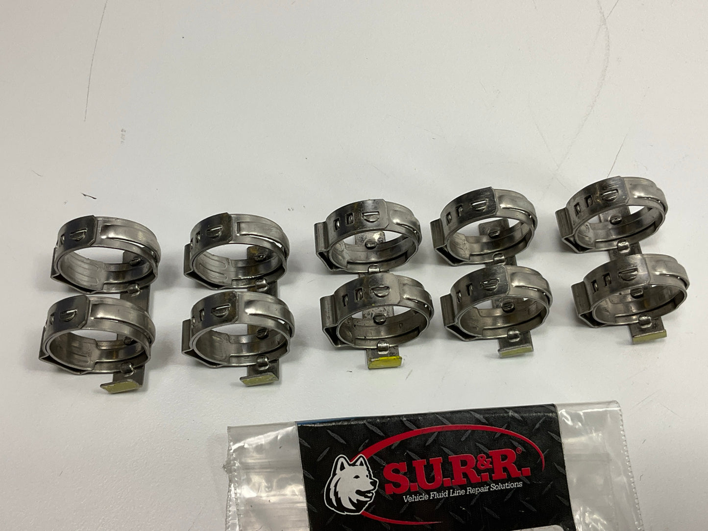 SUR&R AC6808 Clamp Set, For No #8 A/C Hose, Pack Of 5 Clamps