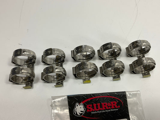 SUR&R AC6808 Clamp Set, For No #8 A/C Hose, Pack Of 5 Clamps