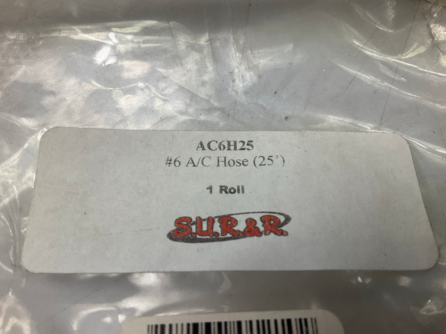 25 FEET - SUR&R AC6H25 #6 Air Conditioning 5/16'' A/C Hose 25'