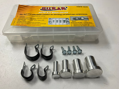 SUR-R Auto Parts AC70 A/C Block Off Kit 3/8'',1/2'', 5/8'', & 3/4'' SAE Size