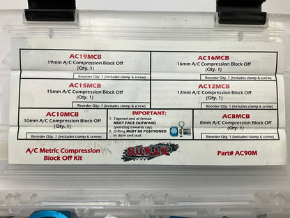 SUR&R AC90M Metric A/C Compression Block Off Kit
