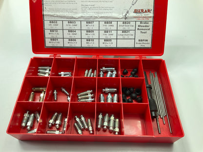 SUR-R BB007 77 Piece Brake Bleeder Removal Tool Kit