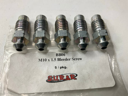 (5) SUR-R BB06 M10 X 1.5 Brake Bleeder Screws M10x1.5
