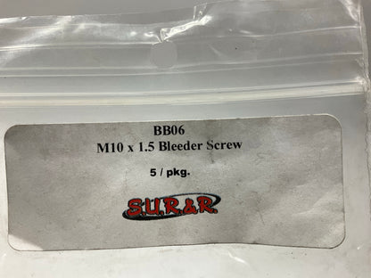 (5) SUR-R BB06 M10 X 1.5 Brake Bleeder Screws M10x1.5