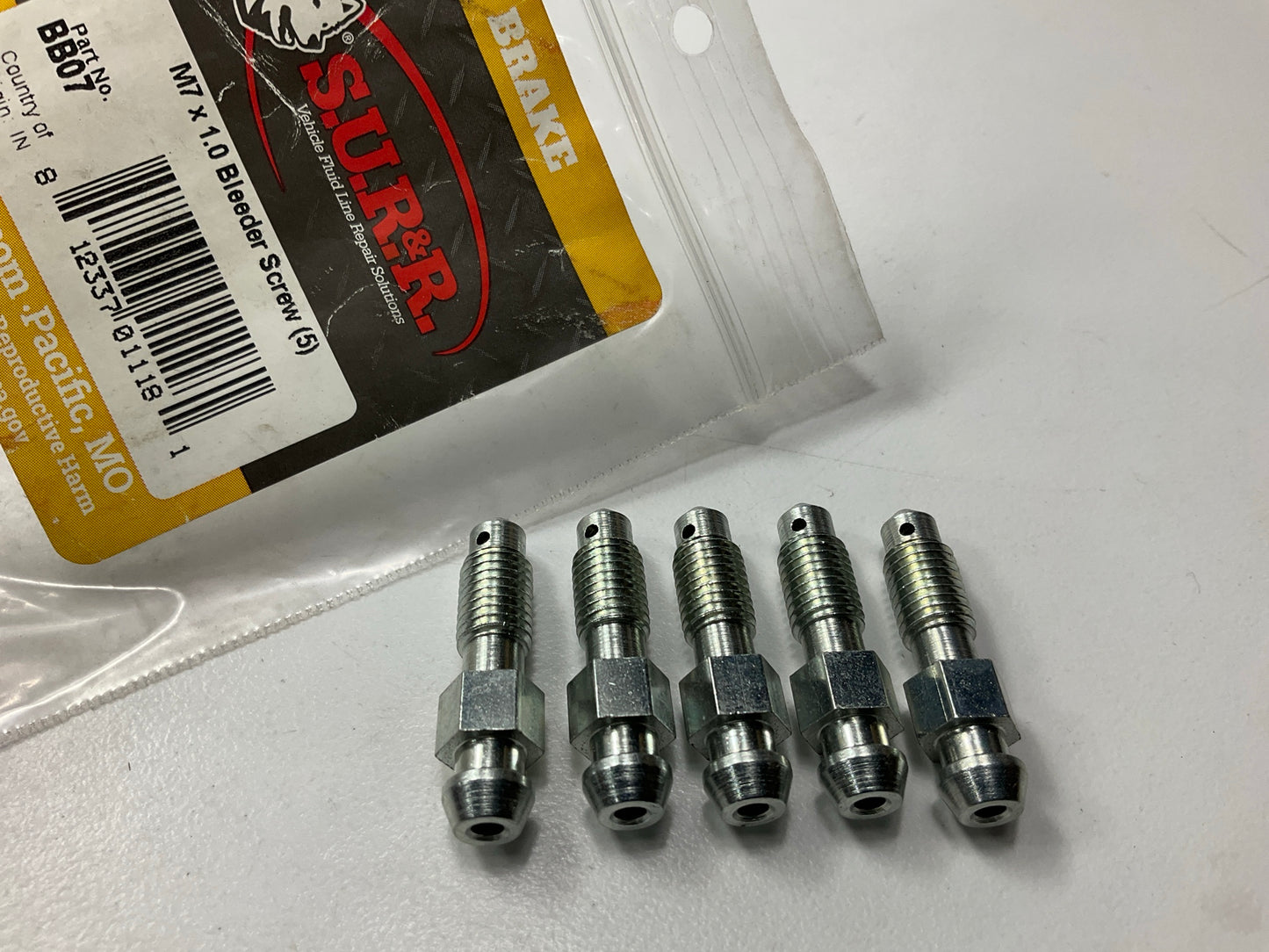 (5) SUR-R BB07 M7x1.0 Brake Bleeder Screws M7 X 1.0