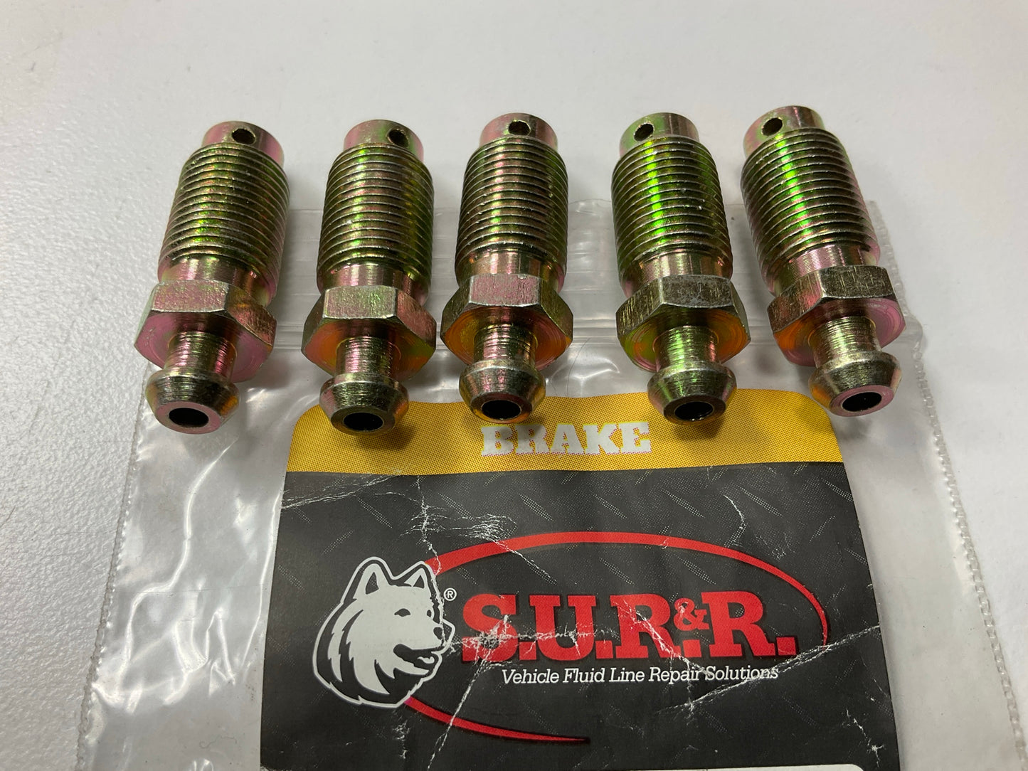 (5) SUR-R BB08 7/16'' - 24 NS Brake Caliper Bleeder Screw