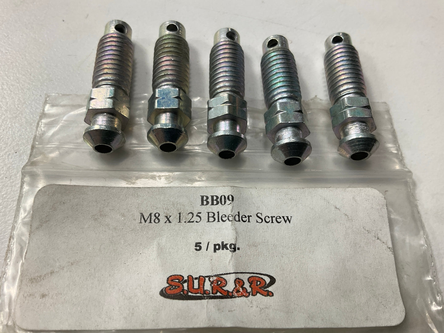 (5) Sur&R Auto Parts BB09 M8 X 1.25 Brake Bleeder Screws M8x1.25