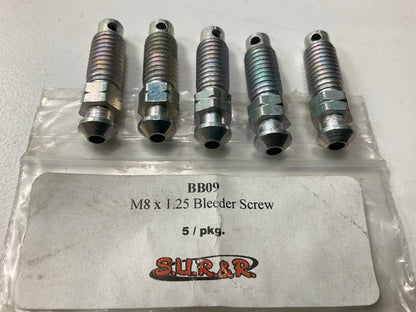 (5) Sur&R Auto Parts BB09 M8 X 1.25 Brake Bleeder Screws M8x1.25