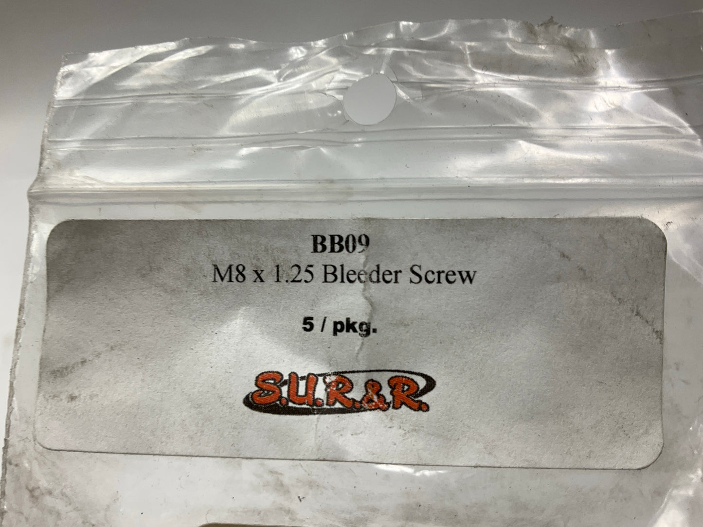 (5) Sur&R Auto Parts BB09 M8 X 1.25 Brake Bleeder Screws M8x1.25