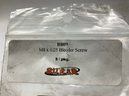 (5) Sur&R Auto Parts BB09 M8 X 1.25 Brake Bleeder Screws M8x1.25