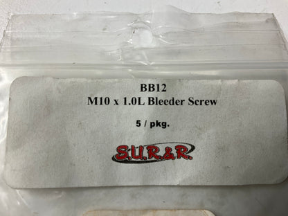 (5) Sur-r BB12 M10 X 1.0 Thread Brake Caliper Bleeder Screws M10x1.0