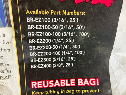 SUR&R BR-EZ100-100 Copper-Nickel Brake Line Tubing, 3/16'', 100 Feet