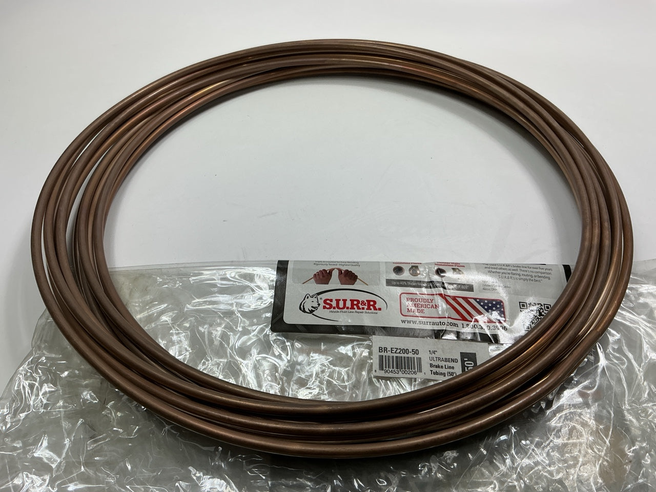 SUR&R BR-EZ200-50 1/4'' E-Z Bend Brake Line Tube 50 Feet Tubing 50'
