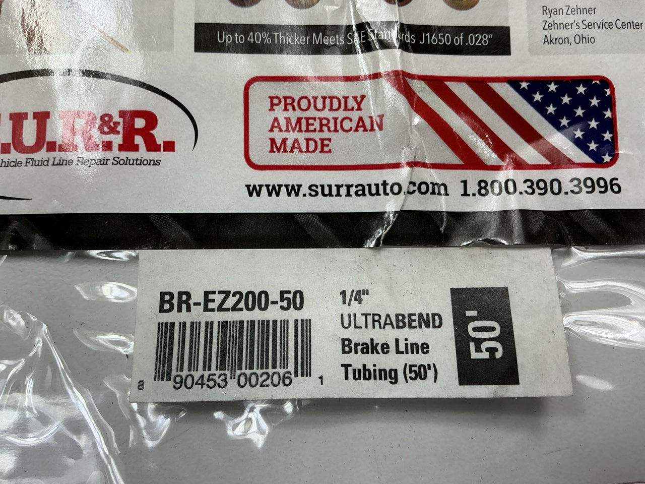 SUR&R BR-EZ200-50 1/4'' E-Z Bend Brake Line Tube 50 Feet Tubing 50'