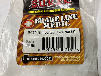 (4) Sur-r BR155 9/16''-18 Inverted Flare Nut Fittings