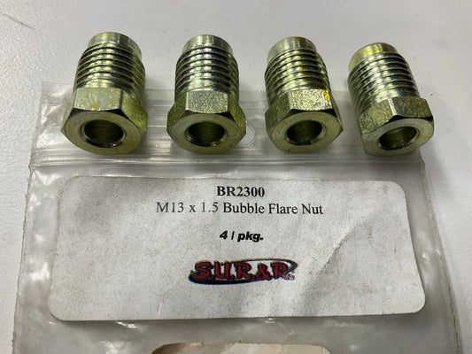 (4) SUR-R BR2300 M13 X 1.5 Bubble Flare Nut