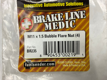 (4) SUR&R Auto Parts M11x1.5 Bubble Flare Nut