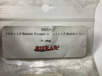 SUR-R BR510 M10 X 1.0 Bubble Female To M11 X 1.5 Bubble Male Adapter Pack Of (4)