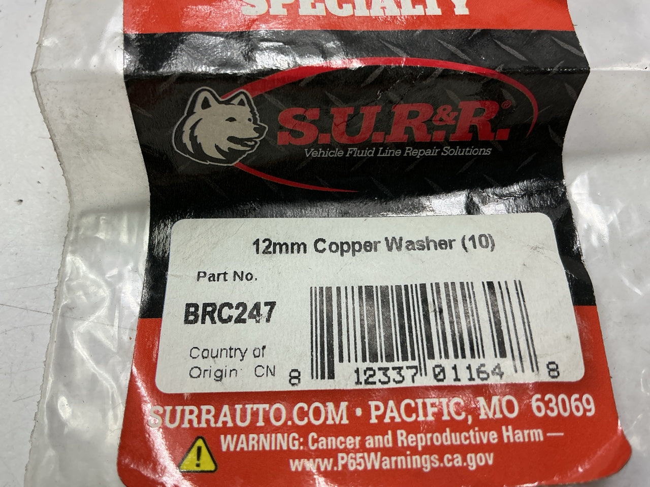 SUR-R BRC247 - 12mm ID Copper Washer Pack Of 10