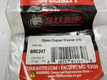 SUR-R BRC247 - 12mm ID Copper Washer Pack Of 10