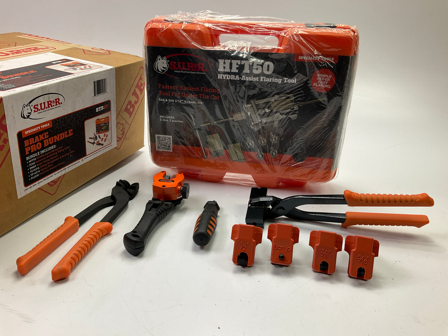 SUR-R BTB6P Complete Brake Line Assortment: Cut, Prep, Flare, Bend Tool Kit Set
