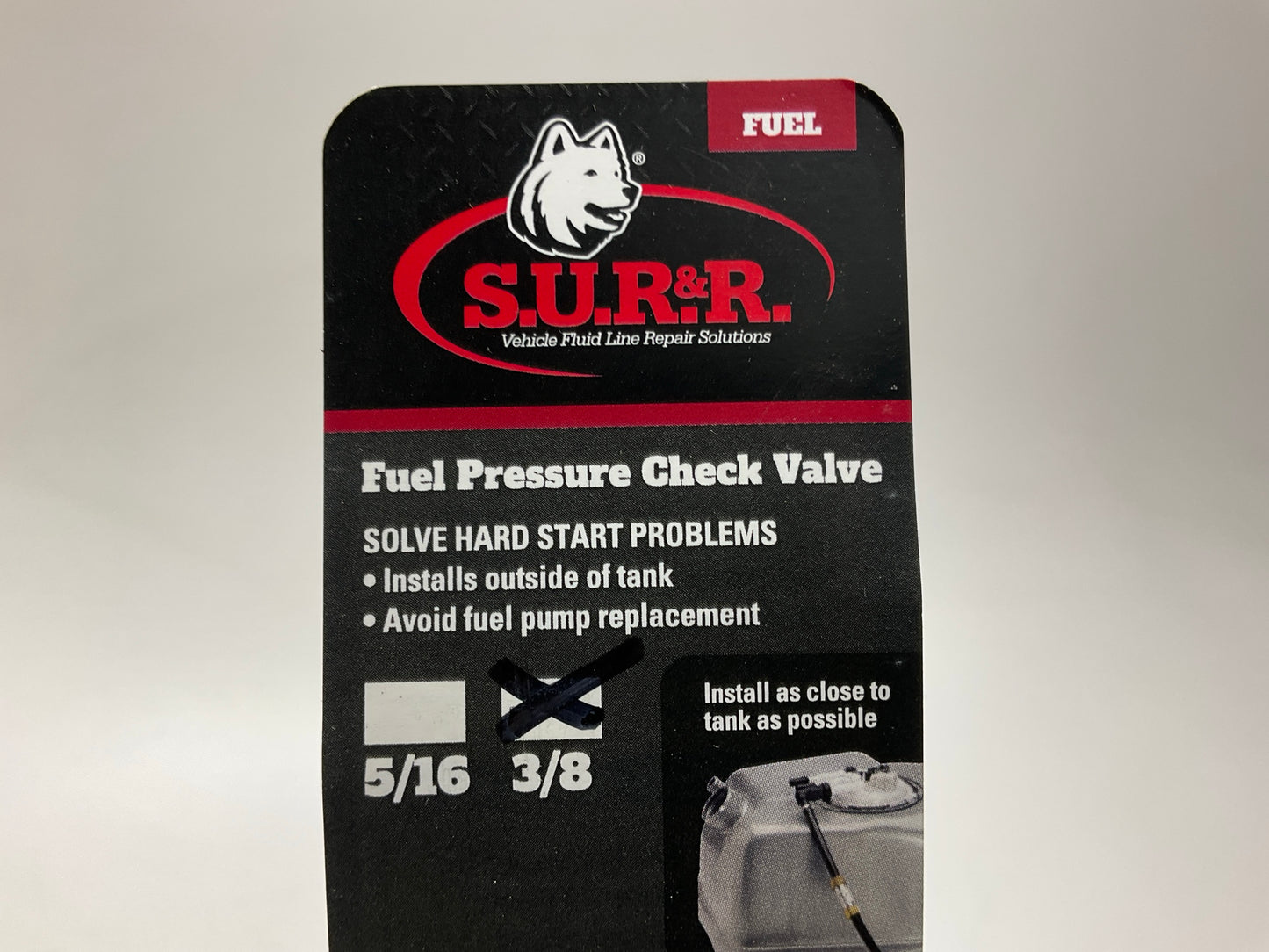 Sur&R Auto Parts CKV7 3/8'' Universal Fuel Check Valve Fuel Line Connector