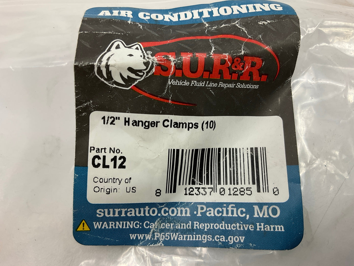 (10) SUR-R CL12 1/2'' Rubber Cushion Hanger Clamps