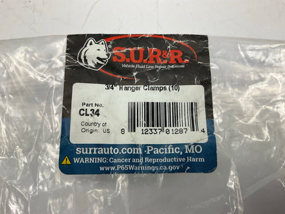 (10) SUR-R CL34 3/4'' Rubber Cushion Hanger Clamps