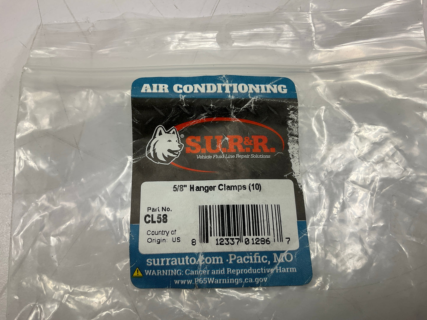 (10) SUR-R CL58 5/8'' Hanger Clamps W/ Screws
