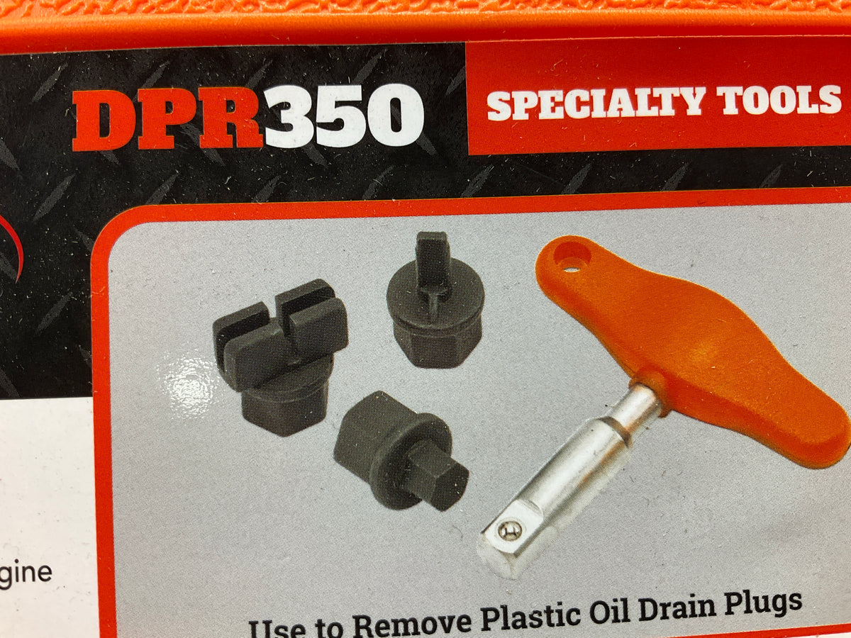SUR&R DPR350 Plastic Oil Drain Plug Removal Tool Set - F-150 Mustang Lincoln BMW