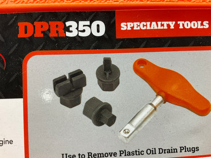 SUR&R DPR350 Plastic Oil Drain Plug Removal Tool Set - F-150 Mustang Lincoln BMW