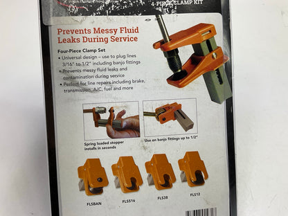 SUR&R FLS330 Fluid Line Stopper Clamp Kit - 3/16'' To 1/2'', Brake, Oil, Fuel, Etc