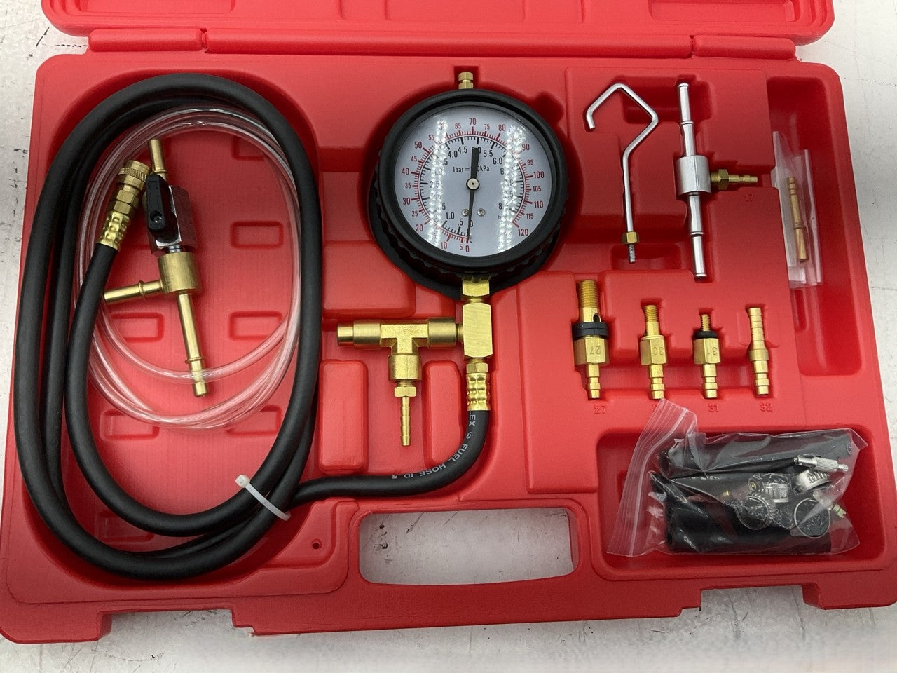S.U.R&R FPT22 Deluxe Fuel Injection Pressure Tester Tool Kit Set
